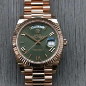 Rolex Day-Date 40 Everose Olive Green Dial 228235 - 2022