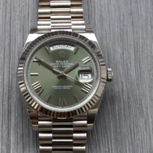 Rolex Day-Date 40 White Gold Olive Green Dial 228239 - 2018